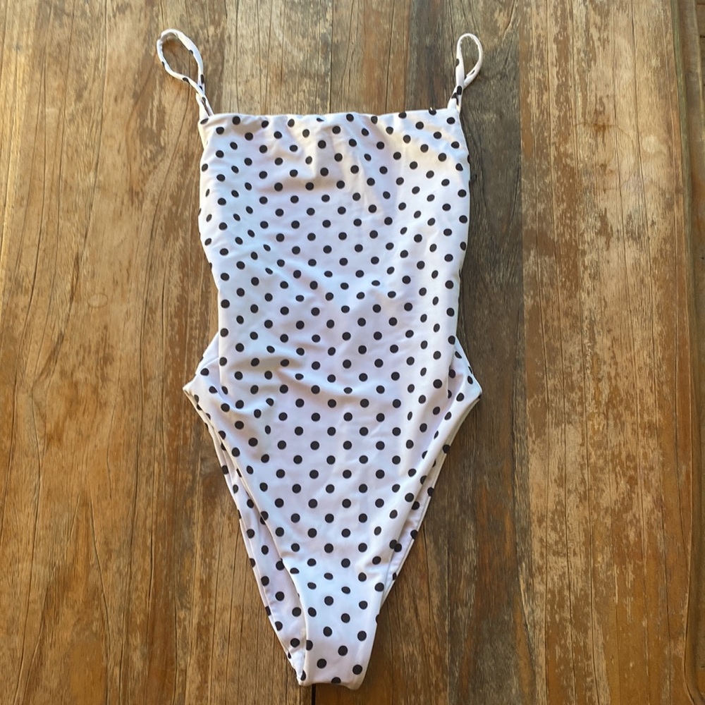 NWOT Skin by Same polka dot one piece swimsuit